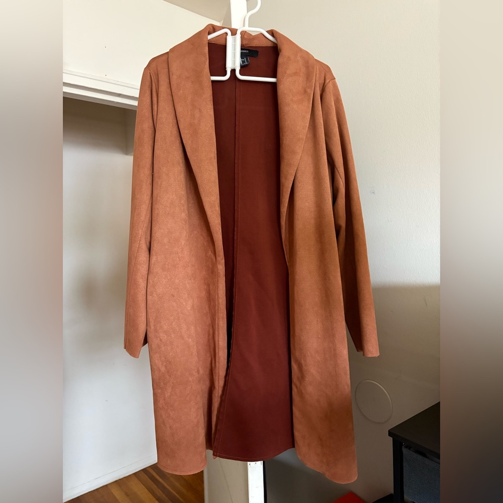 Forever 21 Tan Trench Coat with Relaxed Silhouette